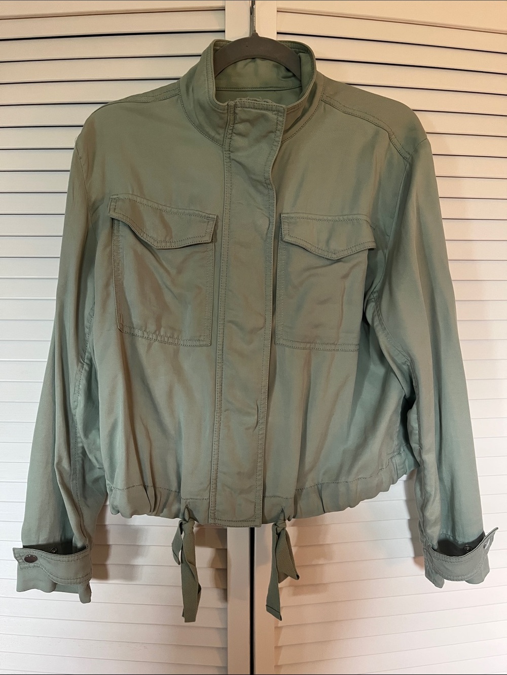 LOFT Light Blue/Green Utility Jacket - Picture 2 of 8